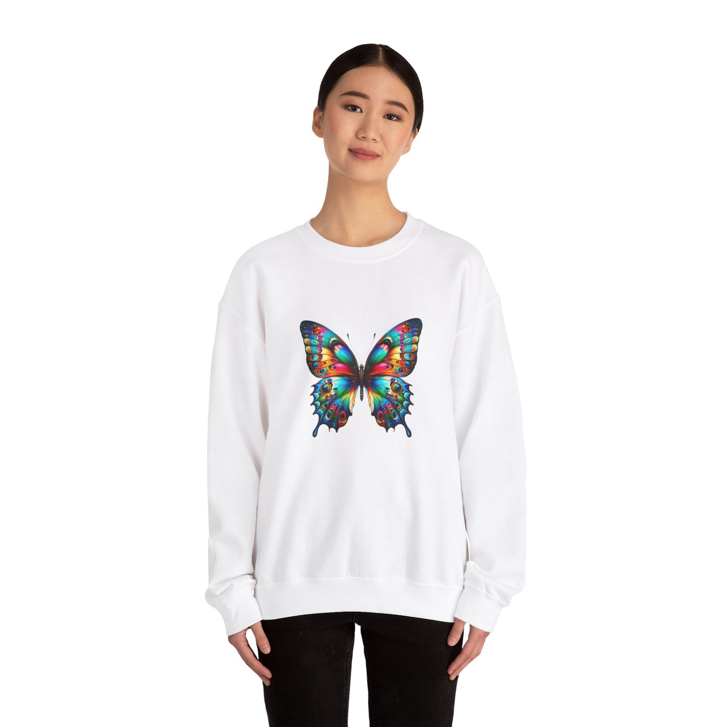 Vibrant Butterfly Crewneck