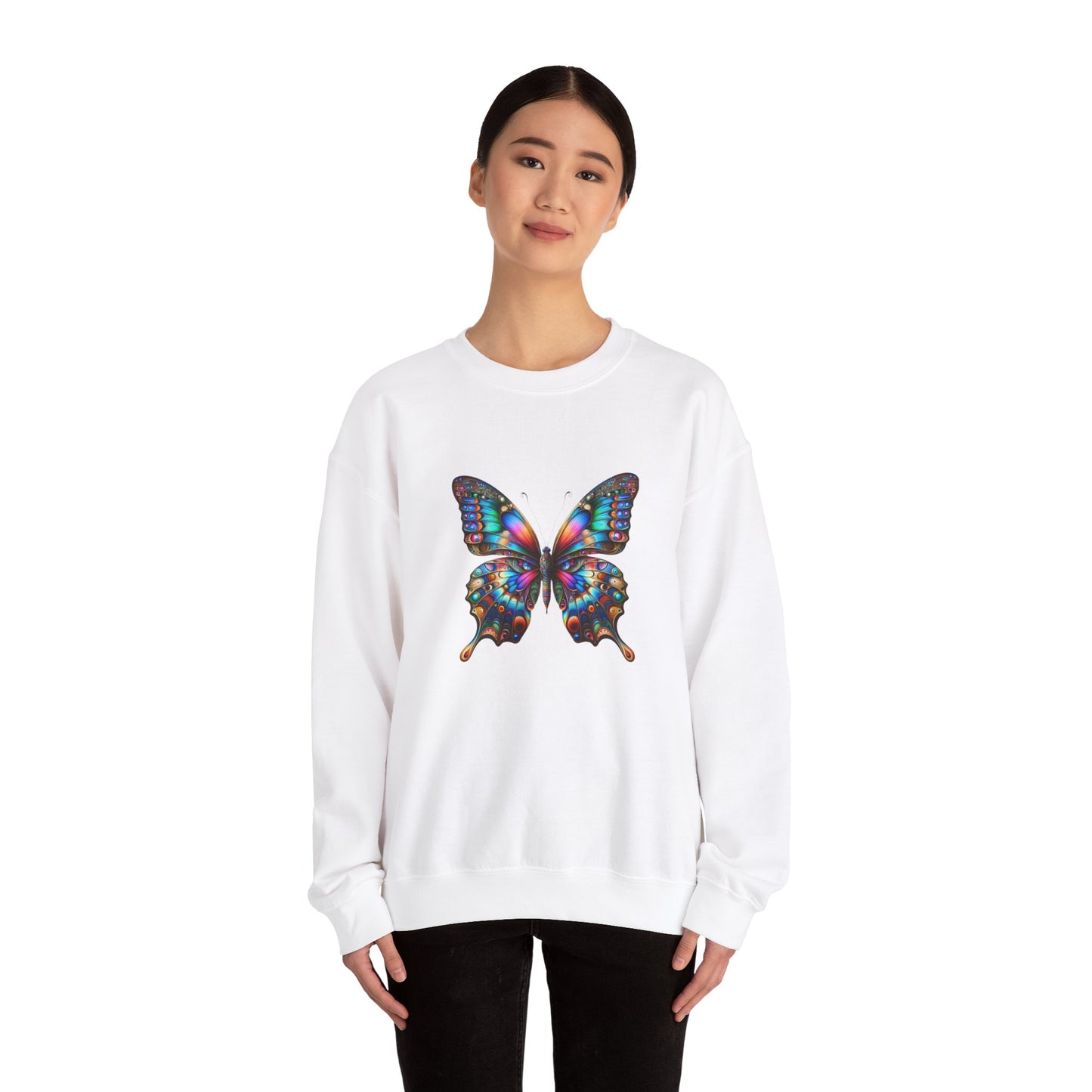 Vibrant Butterfly Crewneck